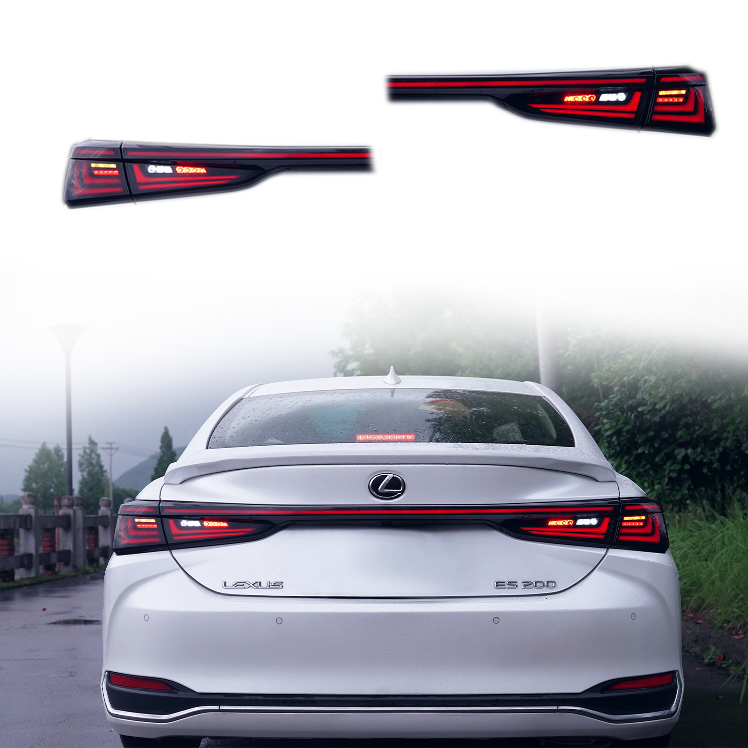DK Motion For Lexus ES 18-24 upgraded to 25th model - LED Running through the tail lights